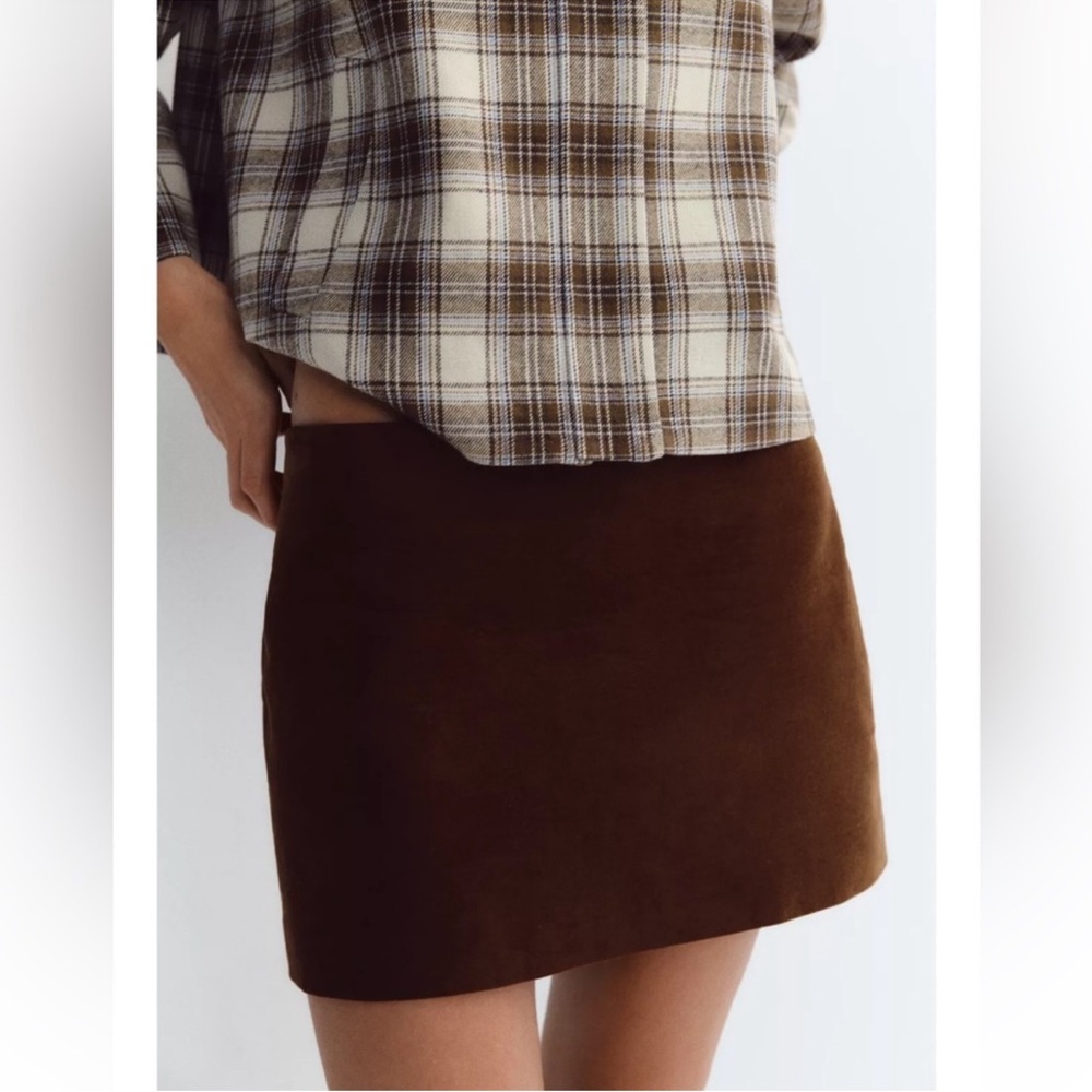 Zara Chocolate Brown Mini Skirt